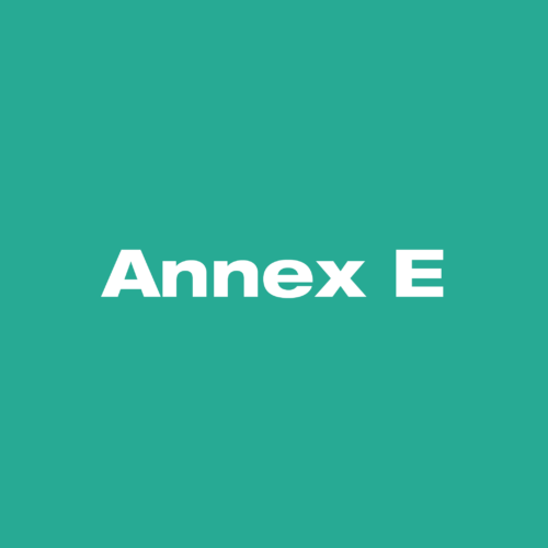QUALITY CODE – ANNEX E
